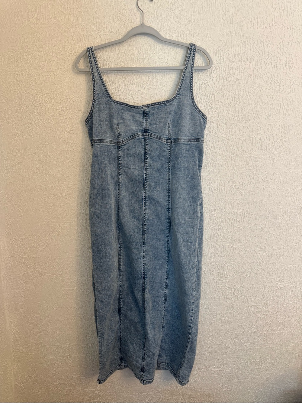 wild fable Light Wash Denim Overall Dress